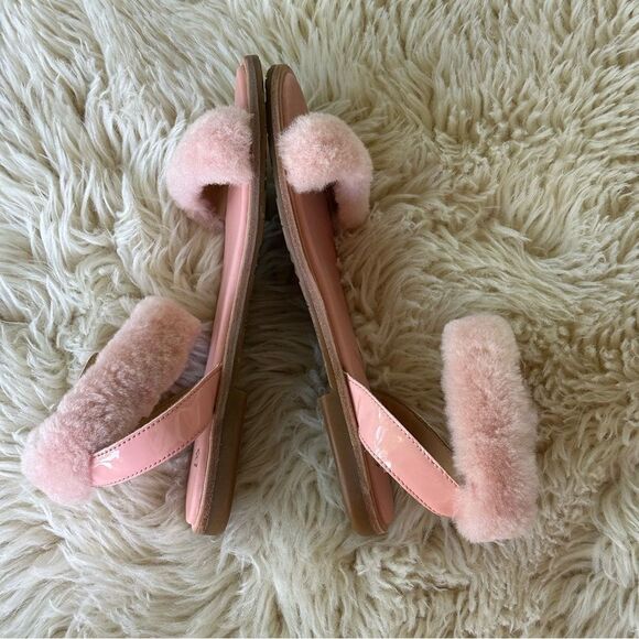 UGG Pink Fluffy Women's Sandals NWOT - Picture 4 of 11